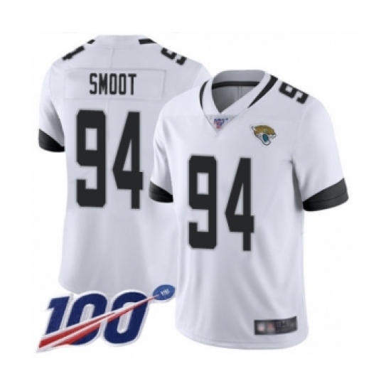 Men's Jacksonville Jaguars #94 Dawuane Smoot White Vapor Untouchable Limited Player 100th Season Football Jersey - Ujersey