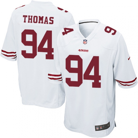 Men's Nike San Francisco 49ers #94 Solomon Thomas Game White NFL Jersey - Ujersey