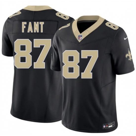 Men's New Orleans Saints #87 Noah Fant Black 2026 F.U.S.E Vapor Limited Football Stitched Jersey - Ujersey