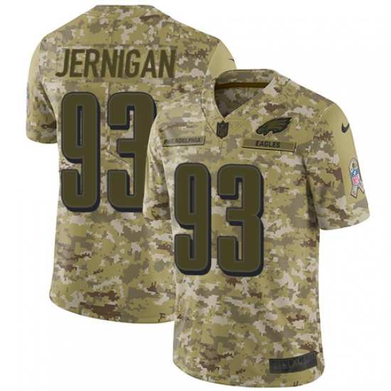 Youth Nike Philadelphia Eagles #93 Timmy Jernigan Limited Camo 2018 Salute to Service NFL Jersey - Ujersey
