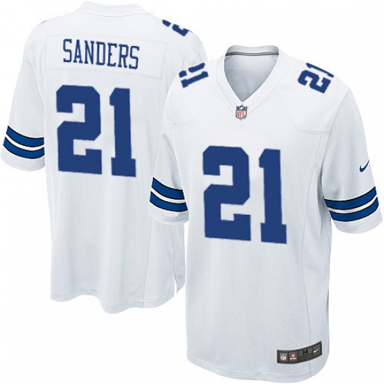 Men's Nike Dallas Cowboys #21 Deion Sanders Game White NFL Jersey - Ujersey