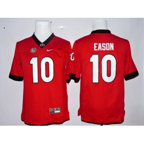 Georgia Bulldogs 10 Jacob Eason Red Youth College Jersey - Ujersey