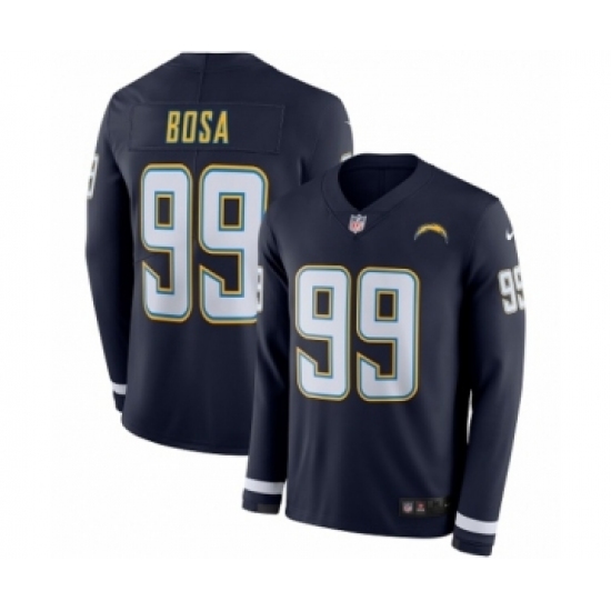 Men's Nike Los Angeles Chargers #99 Joey Bosa Limited Navy Blue Therma Long Sleeve NFL Jersey - Ujersey