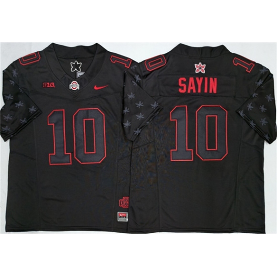 Men's Ohio State Buckeyes #10 Julian Sayin Black 2025 F.U.S.E. Limited Stitched Jersey - Ujersey