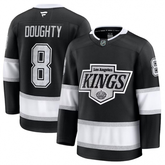 Men's Los Angeles Kings #8 Drew Doughty Black 2024-25 Home Stitched Hockey Jersey - Ujersey