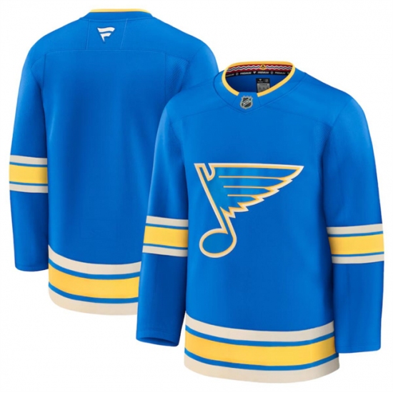 Men's St. Louis Blues Blank Blue 2024-25 Alternate Stitched Hockey Jersey - Ujersey