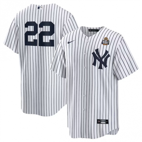 Men's New York Yankees #22 Juan Soto White 2024 World Series Cool Base Stitched Baseball Jersey - Ujersey