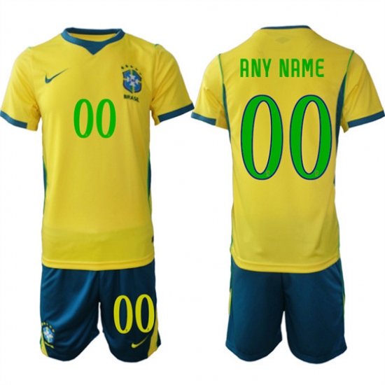 Men's Brazil Custom Any Name And Number National Team FIFA x World Cup 2026 Home On Field Jersey - Ujersey