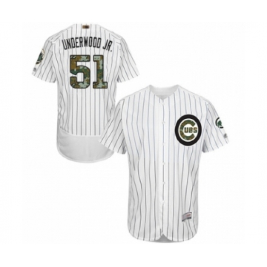 Men's Chicago Cubs #51 Duane Underwood Jr. Authentic White 2016 Memorial Day Fashion Flex Base Baseball Player Jersey - Ujersey