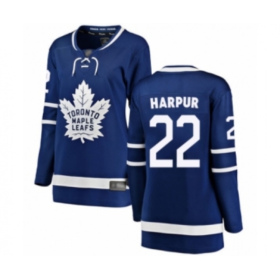 Women's Toronto Maple Leafs #22 Ben Harpur Authentic Royal Blue Home Fanatics Branded Breakaway Hockey Jersey - Ujersey
