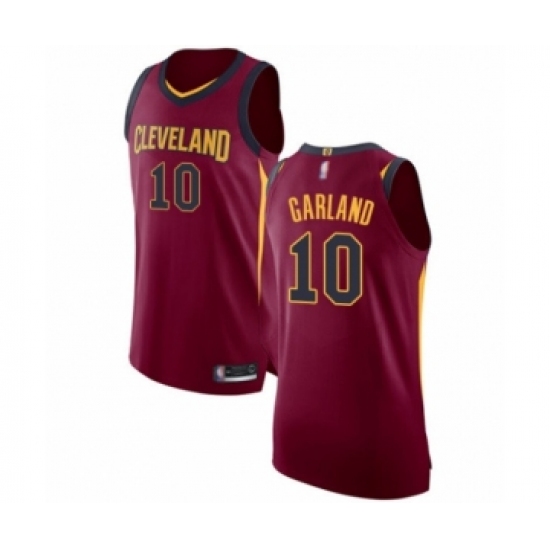 Men's Cleveland Cavaliers #10 Darius Garland Authentic Maroon Basketball Jersey - Icon Edition - Ujersey