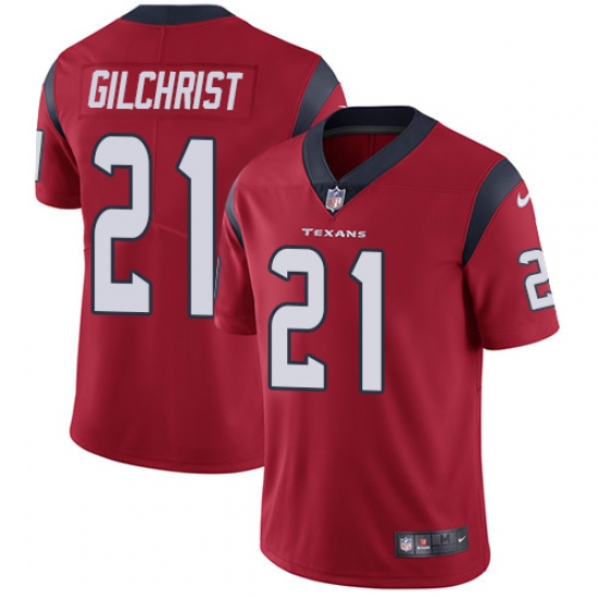 Men's Nike Houston Texans #21 Marcus Gilchrist Red Alternate Vapor Untouchable Limited Player NFL Jersey - Ujersey