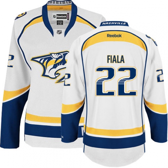 Women's Reebok Nashville Predators #22 Kevin Fiala Authentic White Away NHL Jersey - Ujersey