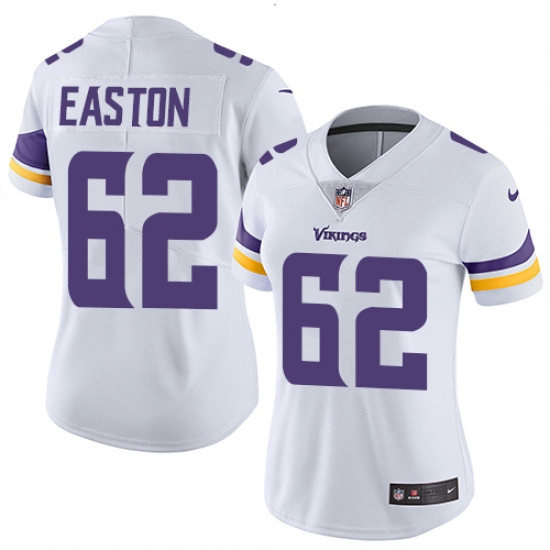 Women's Nike Minnesota Vikings #62 Nick Easton White Vapor Untouchable Limited Player NFL Jersey - Ujersey