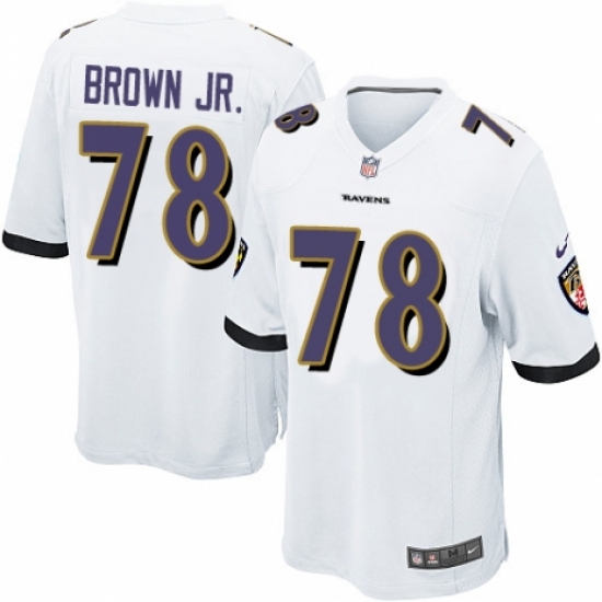 Men's Nike Baltimore Ravens #78 Orlando Brown Jr. Game White NFL Jersey - Ujersey