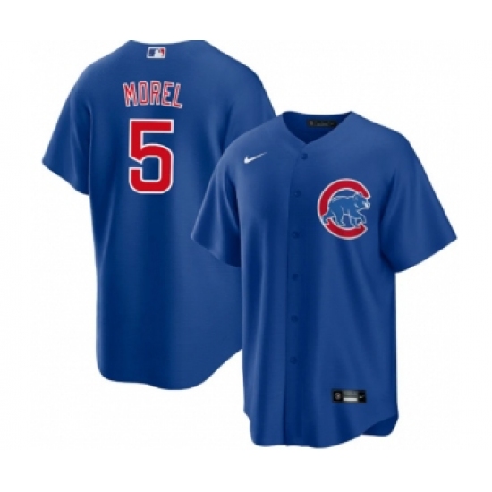 Men's Nike Chicago Cubs #5 Christopher Morel Chicago Blue Cool Base Stitched Baseball Jersey - Ujersey