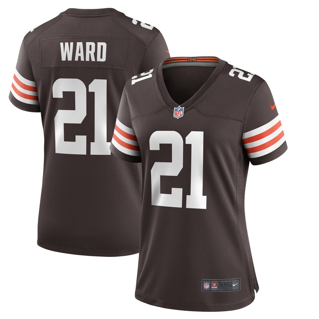 Women's Cleveland Browns Denzel Ward Nike Brown Player Game Jersey - ujerseystore