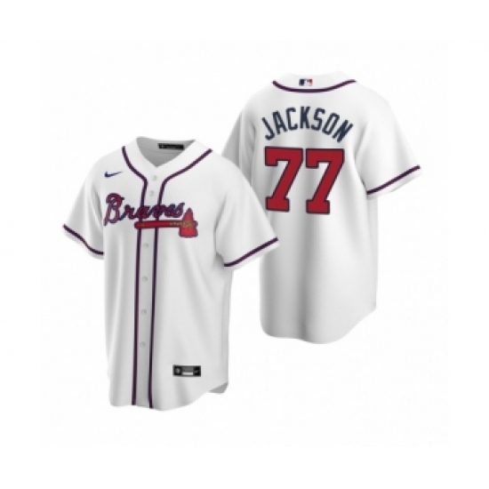 Youth Atlanta Braves #77 Luke Jackson Nike White 2020 Replica Home Jersey - Ujersey