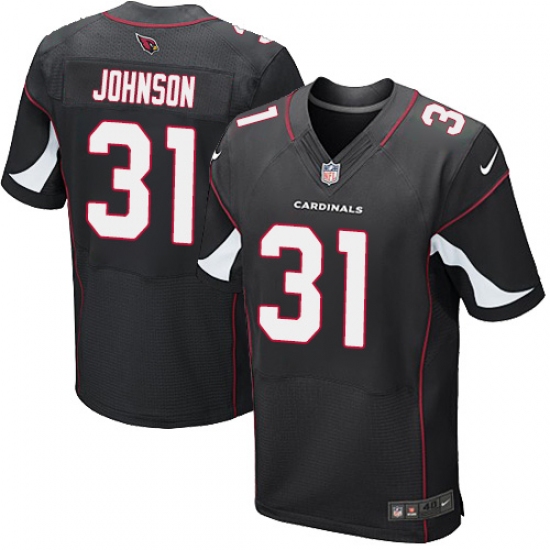 Men's Nike Arizona Cardinals #31 David Johnson Elite Black Alternate NFL Jersey - Ujersey