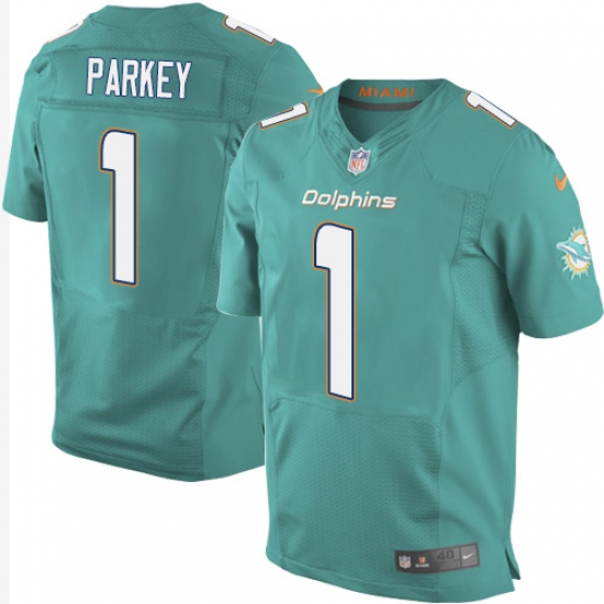 Men's Nike Miami Dolphins #1 Cody Parkey Elite Aqua Green Team Color NFL Jersey - Ujersey