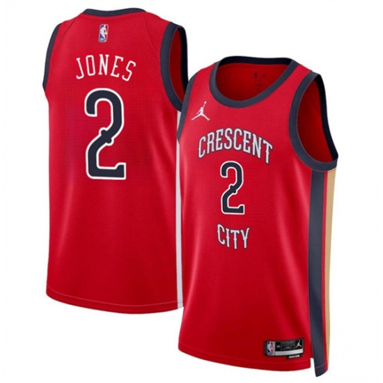 Men's New Orleans Pelicans #2 Herb Jones Red 2024 Statement Edition Stitched Basketball Jersey - Ujersey
