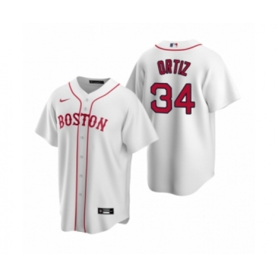 Men's Boston Red Sox #34 David Ortiz Nike White Replica Alternate Jersey - Ujersey