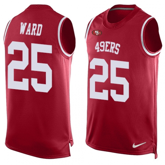 Men's Nike San Francisco 49ers #25 Jimmie Ward Limited Red Player Name & Number Tank Top NFL Jersey - Ujersey