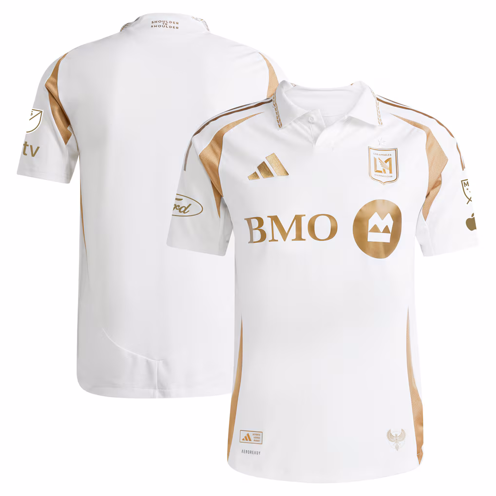 Men's LAFC adidas White 2025 Secondary Authentic Jersey - ujerseystore