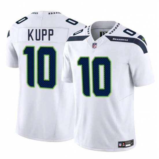 Men's Seattle Seahawks #10 Cooper Kupp White 2025 F.U.S.E. Vapor Limited Football Stitched Jersey - Ujersey