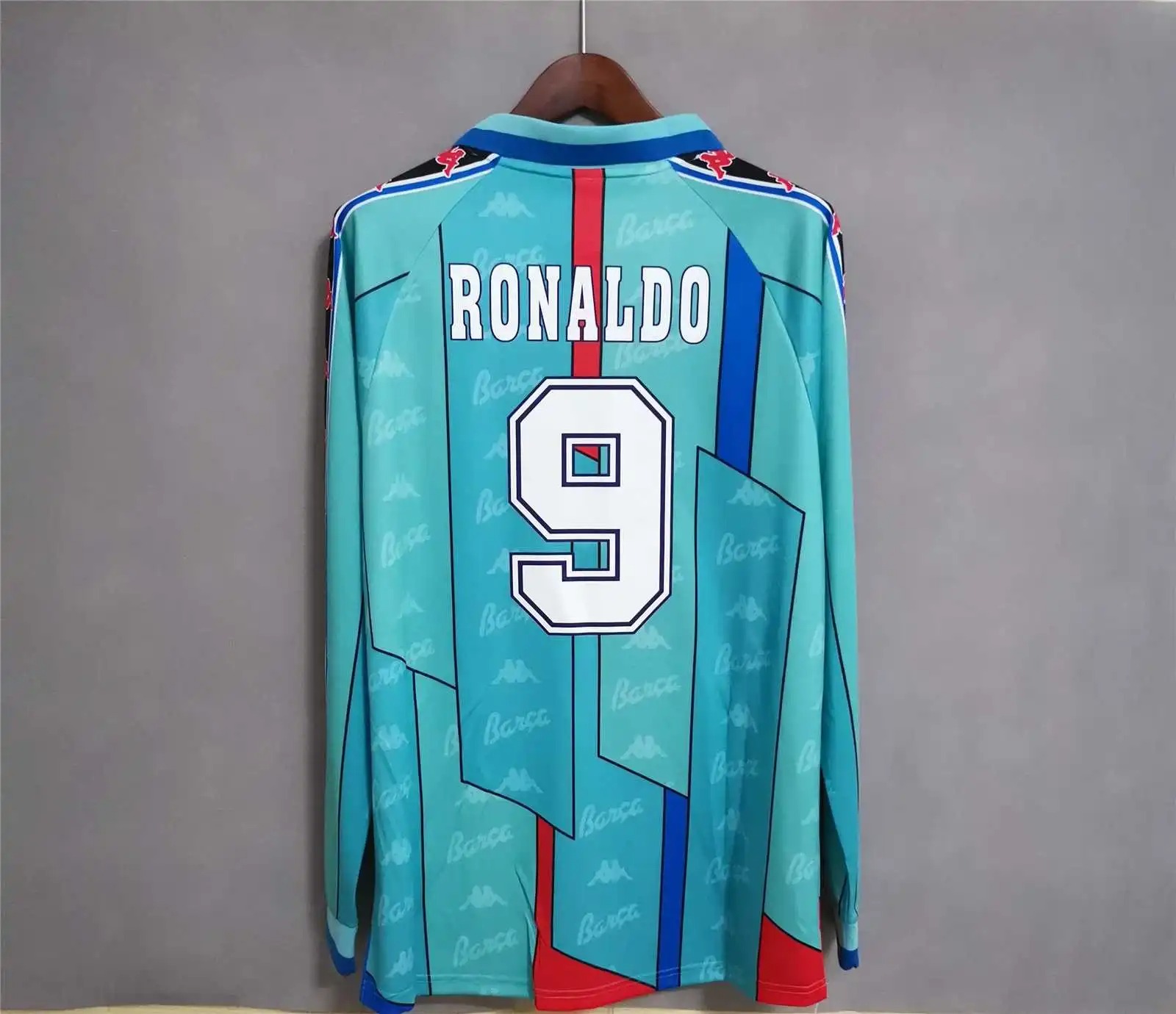 Barcelona Retro Jersey Away Long Sleeve Soccer Shirt 1996-97 - Ujersey NHL
