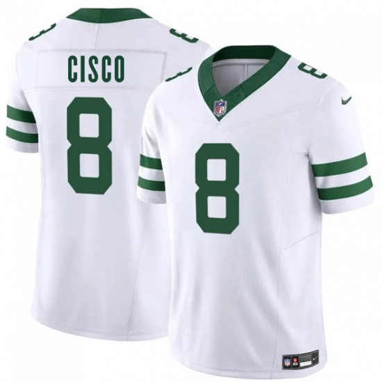Men's New York Jets #8 Andre Cisco White 2025 F.U.S.E. Vapor Untouchable Limited Football Stitched Jersey - Ujersey