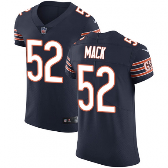 Men's Nike Chicago Bears #52 Khalil Mack Navy Blue Team Color Vapor Untouchable Elite Player NFL Jersey - Ujersey