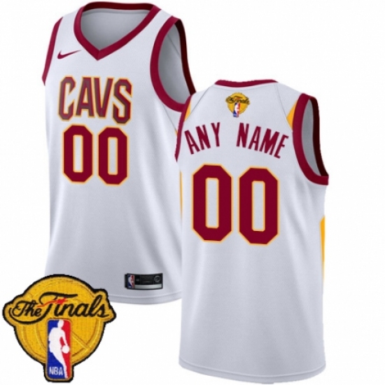 Men's Nike Cleveland Cavaliers Customized Authentic White 2018 NBA Finals Bound NBA Jersey - Association Edition - Ujersey
