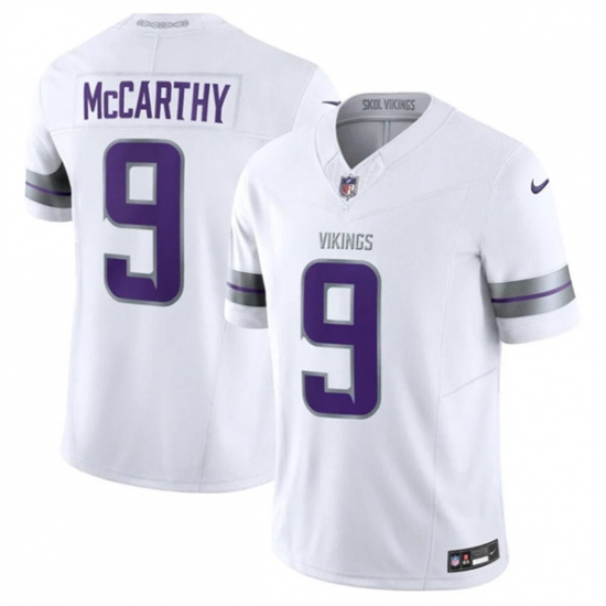 Men's Minnesota Vikings #9 J.J. McCarthy White F.U.S.E. Winter Warrior Limited Football Stitched Jersey - Ujersey