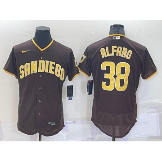 Men's San Diego Padres #38 Jorge Alfaro Brown Stitched MLB Flex Base Nike Jersey - Ujersey