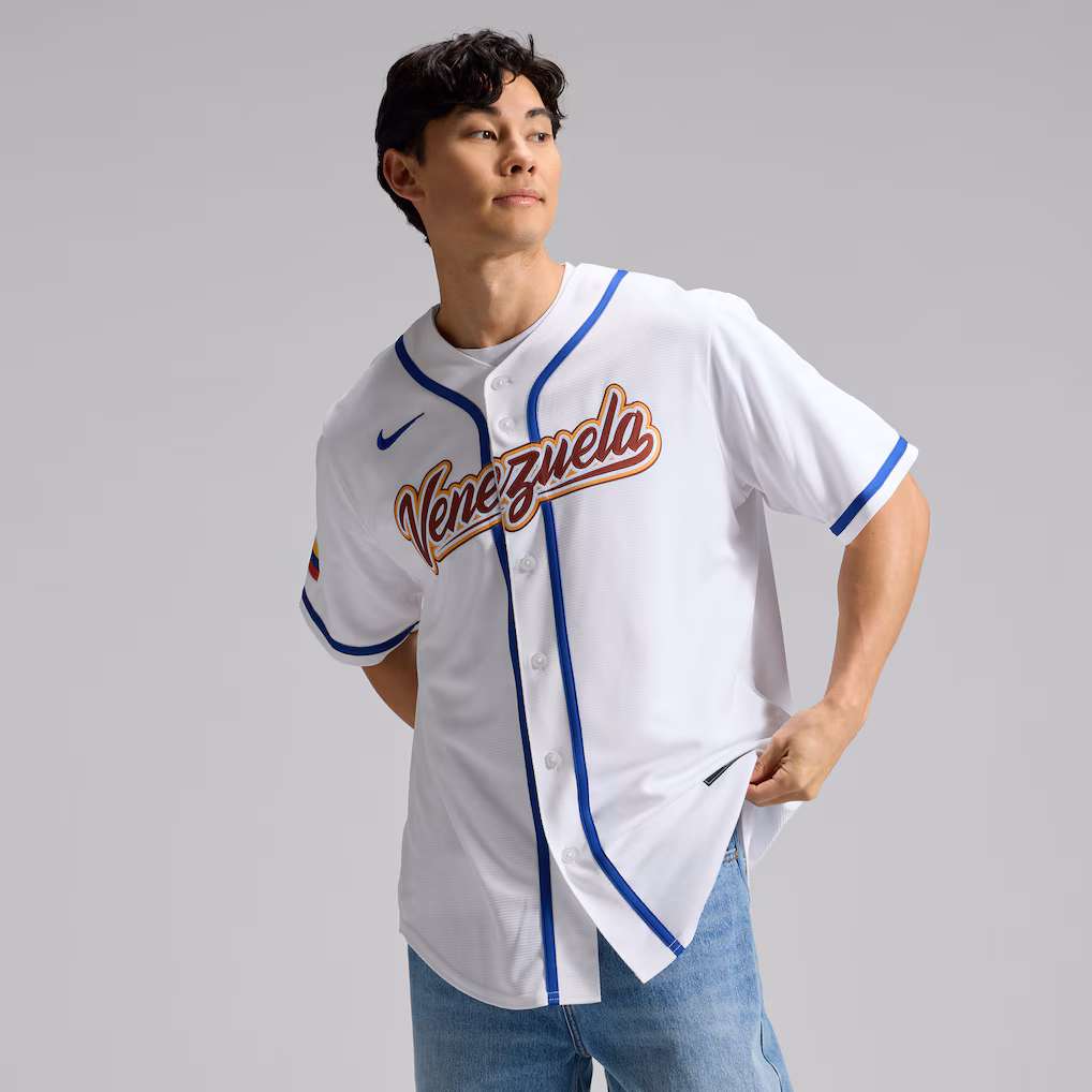 Men's Venezuela Baseball Nike White 2026 World Baseball Classic Home Stadium Jersey - Ujersey