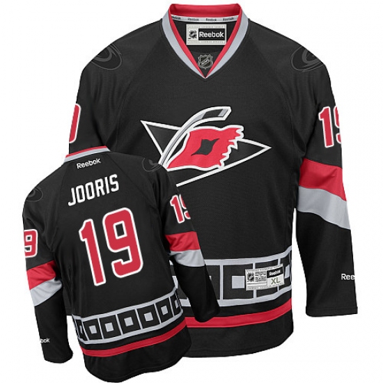 Men's Reebok Carolina Hurricanes #19 Josh Jooris Premier Black Third NHL Jersey - Ujersey