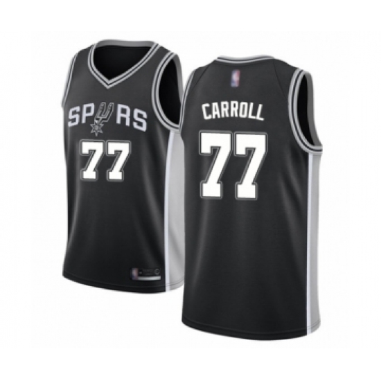Youth San Antonio Spurs #77 DeMarre Carroll Swingman Black Basketball Jersey - Icon Edition - Ujersey