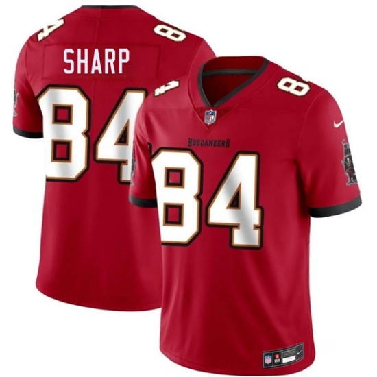 Men's Tampa Bay Buccaneers #84 Bauer Sharp Red 2026 Draft Vapor Limited Football Stitched Jersey - Ujersey