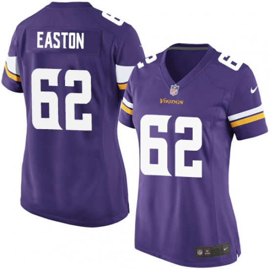 Women's Nike Minnesota Vikings #62 Nick Easton Game Purple Team Color NFL Jersey - Ujersey