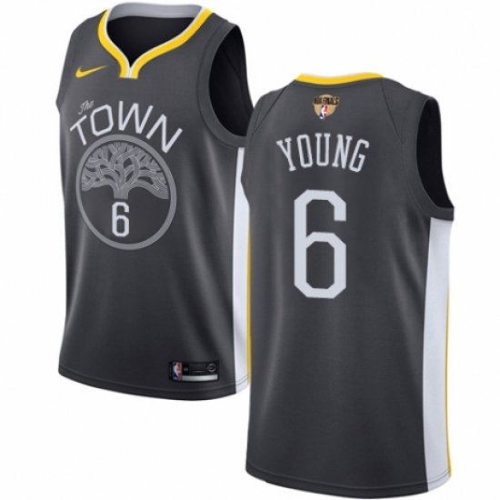 Women's Nike Golden State Warriors #6 Nick Young Swingman Black Alternate 2018 NBA Finals Bound NBA Jersey - Statement Edition - Ujersey