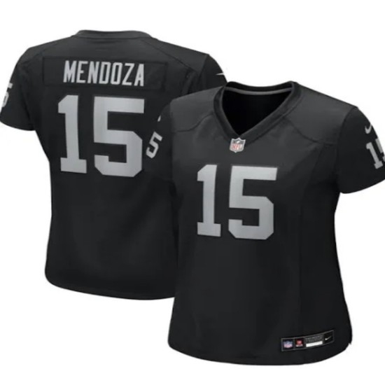 Women Las Vegas Raiders #15 Fernando Mendoza Black Vapor Limited Stitched Jersey - Ujersey