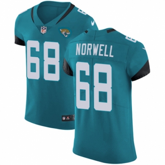 Men's Nike Jacksonville Jaguars #68 Andrew Norwell Black Alternate Vapor Untouchable Elite Player NFL Jersey - Ujersey