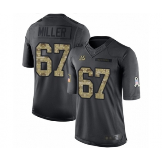 Youth Cincinnati Bengals #67 John Miller Limited Black 2016 Salute to Service Football Jersey - Ujersey