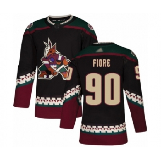 Men's Arizona Coyotes #90 Giovanni Fiore Authentic Black Alternate Hockey Jersey