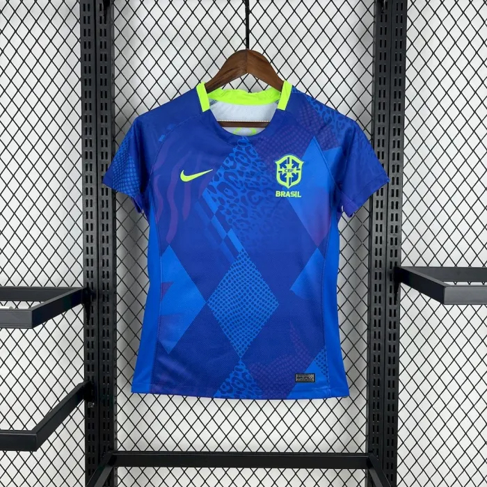 Brazil Soccer Jersey Away Women's Custom Shirt 2025 - ujerseystore