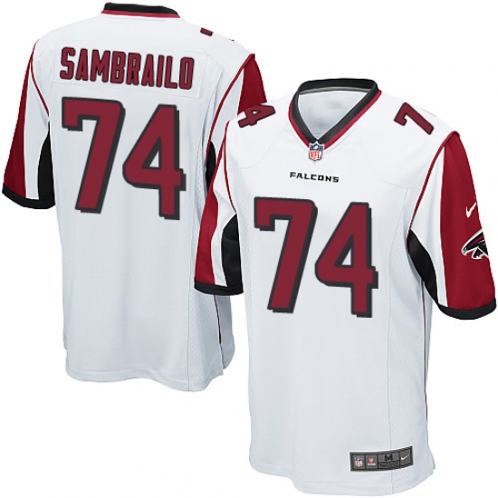 Men's Nike Atlanta Falcons #74 Ty Sambrailo Game White NFL Jersey - Ujersey