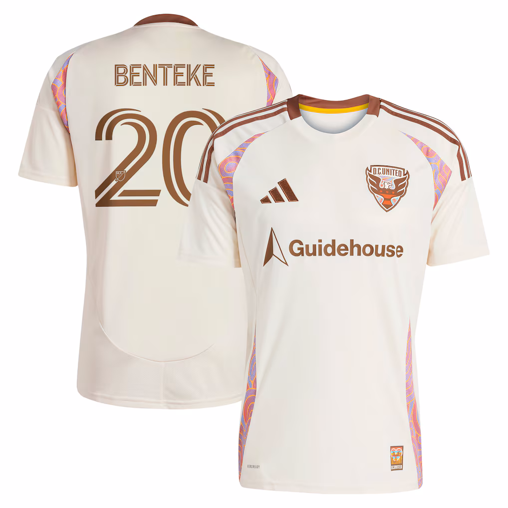 Men's D.C. United Christian Benteke adidas Natural 2025 The Soul Kit Replica Player Jersey - Ujersey NHL