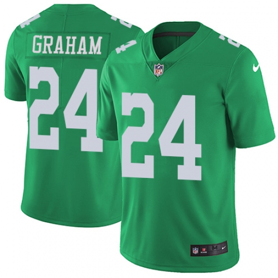 Men's Nike Philadelphia Eagles #24 Corey Graham Limited Green Rush Vapor Untouchable NFL Jersey - Ujersey
