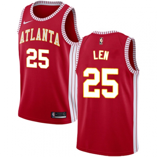 Women's Nike Atlanta Hawks #25 Alex Len Swingman Red NBA Jersey Statement Edition - Ujersey